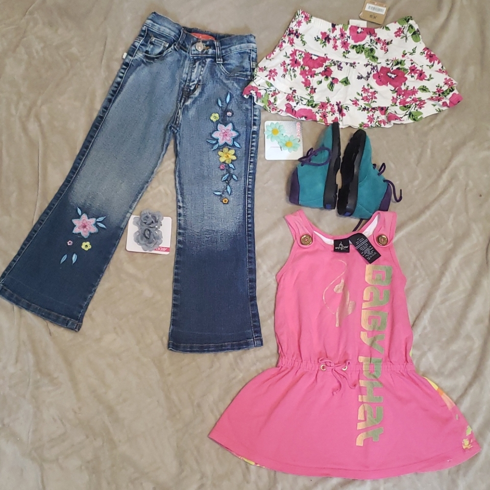 Sz 4 girls clothes Baby phat , Keds ,Crazy 8